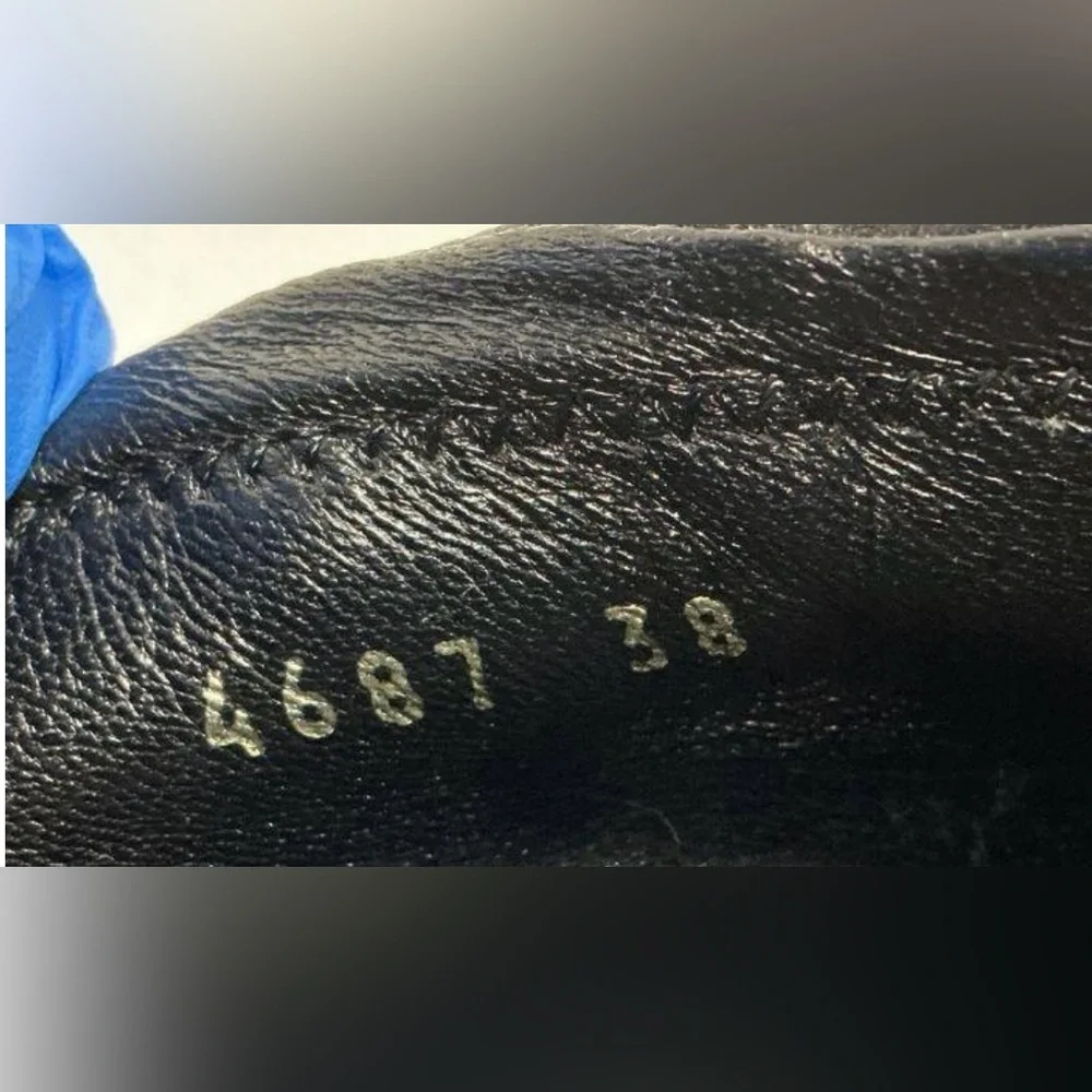 Prada Black, size 7.5 US, 38 EU, Patent Buckle Flats w/ Prada on buckle & COA - Picture 9 of 15